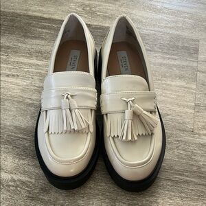 Steven By Steve Madden Cream Tassel Loafers